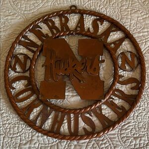 Nebraska Cornhuskers Rustic Metal Wall Art